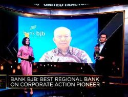 Dalam Ajang Road to CNBC Indonesia Awards 2024, bank bjb Raih Penghargaan Best Regional Bank on Corporate Action Pioneer