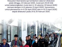 Pemesanan KA Tambahan Angkutan Lebaran 2025 Dibuka, Selama 22 hari Mulai 21 Maret hingga 11 April 2025