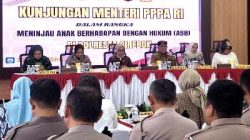 Kunjung an Menteri PPPA Republik Indonesia, Terkait Kasus Anak Berhadapan dengan Hukum di Polres Kota Cirebon