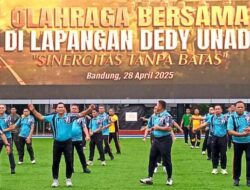 Olahraga Bersama TNI–Polri Jawa Barat, Perkuat Soliditas dalam Menjalankan Tugas Negara