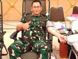Ketika Sang Jendral, Turut Menjadi Pendonor di Kegiatan Donor Darah Serentak