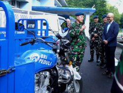BRI Peduli Serahkan Bantuan Mobil Pengangkut Sampah dan Motor Roda Tiga untuk Sesko AU